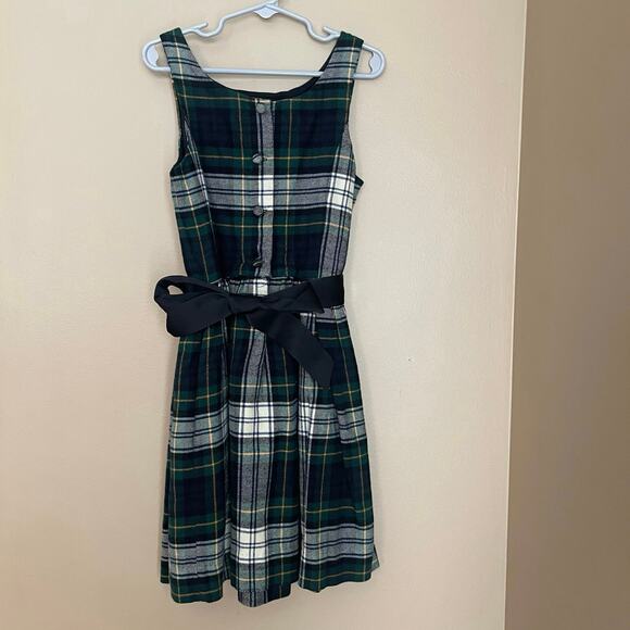 Polo Ralph Lauren Girls 6X Holiday Dress Green Navy Tartan Plaid Party NWT - Picture 3 of 12